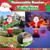 imageOurWarm 6 FT Christmas Inflatable Outdoor Decoration Inflatable Santa Claus Decor with Detachable Banner Christmas Blow Up Yard Decorations for Outdoor Indoor Garden Yard Lawn Xmas Decorations