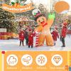 imageOurWarm 6FT Christmas Inflatable Outdoor Decoration Christmas Blow Up Yard Decorations with LEDs Gingerbread Inflatable with Gift Box and Candy Cane for Indoor Outdoor Lawn Garden Xmas Decorations