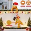 imageOurWarm 7FT Christmas Inflatable Outdoor Decoration Climbing Gingerbread Inflatable Christmas Blow Up Yard Decorations with LEDs Outdoor Christmas Inflatables for Indoor Roof Tree Lawn Xmas Decor