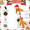 imageOurWarm 7FT Christmas Inflatable Outdoor Decoration Climbing Gingerbread Inflatable Christmas Blow Up Yard Decorations with LEDs Outdoor Christmas Inflatables for Indoor Roof Tree Lawn Xmas Decor