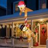 imageOurWarm 7FT Christmas Inflatable Outdoor Decoration Climbing Gingerbread Inflatable Christmas Blow Up Yard Decorations with LEDs Outdoor Christmas Inflatables for Indoor Roof Tree Lawn Xmas Decor