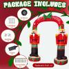 imageOurWarm 8FT Christmas Inflatable Outdoor Decoration Nutcracker Soldier Inflatable Archway with Builtin LED Lights Christmas Blow Up Yard Decorations for Xmas Holiday Lawn Garden Outside Decor