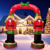 imageOurWarm 8FT Christmas Inflatable Outdoor Decoration Nutcracker Soldier Inflatable Archway with Builtin LED Lights Christmas Blow Up Yard Decorations for Xmas Holiday Lawn Garden Outside Decor