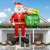 imageOurWarm 10FT Christmas Inflatable Outdoor Decoration Giant Elf Inflatable Outdoor Christmas Blow up Yard Decorations with LEDs Outdoor Christmas Inflatables for Outside Roof Lawn Holiday Xmas Decor8FT Santa Inflatable