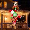 imageOurWarm 8FT Hanging Christmas Inflatables Outdoor Decorations Climbing Santa and Reindeer ampamp Dog Christmas Blow Ups Inflatable with Builtin LEDs for Lawn Balcony Window Xmas Yard Decorations