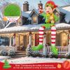 imageOurWarm 10 FT Christmas Inflatable Outdoor Decorations Sitting Elf Holding Bear Christmas Blow Up Yard Decorations with Builtin LED Lights for Holiday Party Lawn Garden Roof Outdoor Xmas Decorations