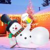 imageOurWarm 10FT Christmas Inflatable Outdoor Decoration Giant Funny Lounging Inflatable Snowman with Builtin LED Lights Blow Up Christmas Yard Decorations Outdoor for Xmas Lawn Garden Holiday Party
