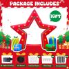 imageOurWarm 10FT Christmas Outdoor Inflatable Decoration Giant Pentagram Archway Yard Inflatable Decoration with Built in LED Lights Blow Up Xmas Decor for Lawn Patio Garden Yard Decor