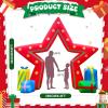 imageOurWarm 10FT Christmas Outdoor Inflatable Decoration Giant Pentagram Archway Yard Inflatable Decoration with Built in LED Lights Blow Up Xmas Decor for Lawn Patio Garden Yard Decor