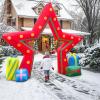 imageOurWarm 10FT Christmas Outdoor Inflatable Decoration Giant Pentagram Archway Yard Inflatable Decoration with Built in LED Lights Blow Up Xmas Decor for Lawn Patio Garden Yard Decor