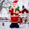 imageOurWarm 14FT Christmas Inflatable Outdoor Decoration Giant Inflatable Santa Claus Holding Gift Bag Blow Up Christmas Decorations Outdoor with Builtin LED Lights for Yard Garden Lawn Xmas Decor