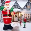 imageOurWarm 14FT Giant Christmas Inflatables Outdoor Decoration Santa Claus Christmas Blow Ups with Gift Bag Christmas Tree and LED Lights Xmas Decor Outdoor for Outside Garden Lawn Holiday Party