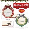 imageOurWarm 24Pcs Christmas Photo Ornaments Bulk Unfinished Wooden Picture Frame Ornaments for Christmas Tree DIY Personalized Christmas Ornaments with Beads ampamp Bows for Holiday Presents Tree Decorations