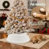 imageOurWarm 28 inch Christmas Tree Collar Knit Cream White Christmas Tree Collars for Artificial Trees Adjustable Tree Skirt Collar Base for 6ft 75ft 9ft Trees Holiday Home Indoor Xmas Tree Decoration