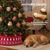 imageOurWarm 28 inch Christmas Tree Collar Knit Red Christmas Tree Collars for Artificial Trees Adjustable Tree Skirt Collar Base for 6ft 75ft 9ft Trees Holiday Home Indoor Xmas Tree Decorations