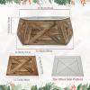 imageOurWarm 31 inch Christmas Tree Collar Large Hexagon Fabric Tree Ring Collapsible Trees Skirt Rustic DoubleSided Christmas Trees Box Base for Home Festive Xmas Decorations