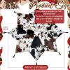 imageOurWarm 48 Inch Christmas Tree Skirt Polygon Cow Print Tree Skirt with Tassel Faux Fur Christmas Tree Skirts Farmhouse Xmas Tree Skirt for Cow Christmas Tree Mat Festive Holiday Party Decorations