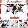 imageOurWarm 48 Inch Christmas Tree Skirt Polygon Cow Print Tree Skirt with Tassel Faux Fur Christmas Tree Skirts Farmhouse Xmas Tree Skirt for Cow Christmas Tree Mat Festive Holiday Party Decorations