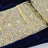 imageOurWarm 48in Luxury Velvet Christmas Tree Skirt for 575 Ft Tree Royal Blue Large Fur Plush Xmas Tree Skirts with Gold Glitter and Bow Classic Vintage Christmas Tree Decorations for New Year HomeBlue