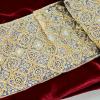 imageOurWarm 48in Luxury Velvet Christmas Tree Skirt for 575 Ft Tree Royal Blue Large Fur Plush Xmas Tree Skirts with Gold Glitter and Bow Classic Vintage Christmas Tree Decorations for New Year HomeRed
