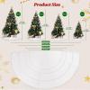 imageOurWarm 72 Inch Christmas Tree Skirt Faux Fur Xmas Tree Decorations White Soft Plush Fluffy Large Xms Tree Skirt for Christmas Home Decor Holiday Party Winter Indoor72IN