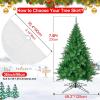 imageOurWarm 72 Inch Christmas Tree Skirt Faux Fur Xmas Tree Decorations White Soft Plush Fluffy Large Xms Tree Skirt for Christmas Home Decor Holiday Party Winter Indoor36IN