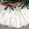 imageOurWarm 72 Inch Christmas Tree Skirt Faux Fur Xmas Tree Decorations White Soft Plush Fluffy Large Xms Tree Skirt for Christmas Home Decor Holiday Party Winter Indoor60IN