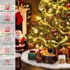 imageOurWarm 72 Inch Christmas Tree Skirt Faux Fur Xmas Tree Decorations White Soft Plush Fluffy Large Xms Tree Skirt for Christmas Home Decor Holiday Party Winter Indoor72IN