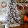 imageOurWarm 72 Inch Christmas Tree Skirt Faux Fur Xmas Tree Decorations White Soft Plush Fluffy Large Xms Tree Skirt for Christmas Home Decor Holiday Party Winter Indoor36IN