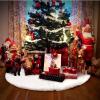 imageOurWarm 72 Inch Christmas Tree Skirt Faux Fur Xmas Tree Decorations White Soft Plush Fluffy Large Xms Tree Skirt for Christmas Home Decor Holiday Party Winter Indoor60IN