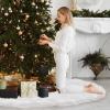 imageOurWarm 72 Inch Christmas Tree Skirt Faux Fur Xmas Tree Decorations White Soft Plush Fluffy Large Xms Tree Skirt for Christmas Home Decor Holiday Party Winter Indoor72IN