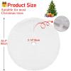 imageOurWarm 72 Inch Christmas Tree Skirt Faux Fur Xmas Tree Decorations White Soft Plush Fluffy Large Xms Tree Skirt for Christmas Home Decor Holiday Party Winter Indoor36IN