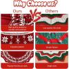 imageOurWarm 72 Inch Christmas Tree Skirt Knit Tree Skirt for 75 ft Tree to 12ft Tree Double Sided Large Knitted Tree Skirt Xmas Tree Skirts for Winter Indoor Holiday Party Christmas Tree Decorations