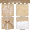 imageOurWarm 72 inch Christmas Tree Skirt Burlap Tree Skirt for 75 ft Tree to 12 ft Tree Large Snowflake Tree Skirt with Faux Fur Xmas Tree Skirts for Winter Indoor Holiday Christmas Tree Decor