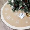imageOurWarm 72 inch Christmas Tree Skirt Burlap Tree Skirt for 75 ft Tree to 12 ft Tree Large Snowflake Tree Skirt with Faux Fur Xmas Tree Skirts for Winter Indoor Holiday Christmas Tree Decor