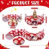 imageOurWarm Cat Tunnel Christmas Tree Skirt Red Snowflake Cat Donut Tunnel Under Christmas Tree with Washable Mat ampamp 11Pcs Cat Toys Interactive Soft Plush Peekaboo Cave Bed for Indoor Cats Small Animals