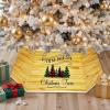 imageOurWarm Christmas Tree Collar Hexagon Christmas Tree Ring 28quot Fabric Collapsible Trees Skirt Rustic DoubleSided Christmas Trees Box Base for Home Festive Xmas Decorations