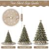imageOurWarm Christmas Tree Skirt 60 inches Burlap Tree Skirt for 75 ft Tree to 9 ft Tree Large Snowflake Tree Skirt with Faux Fur Xmas Tree Skirts for Winter Indoor Holiday Christmas Tree Decor