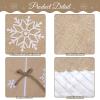 imageOurWarm Christmas Tree Skirt 60 inches Burlap Tree Skirt for 75 ft Tree to 9 ft Tree Large Snowflake Tree Skirt with Faux Fur Xmas Tree Skirts for Winter Indoor Holiday Christmas Tree Decor