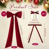 imageOurWarm Christmas Tree Topper Bow with Long Ribbon 275 x 787 Inch Large Red Christmas Bow with 30 Small Red Velvet Bows for Christmas Tree Christmas Tree Bows for Home Wreath Car Outdoor Decor