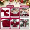 imageOurWarm Christmas Tree Topper Bow with Long Ribbon 275 x 787 Inch Large Red Christmas Bow with 30 Small Red Velvet Bows for Christmas Tree Christmas Tree Bows for Home Wreath Car Outdoor Decor