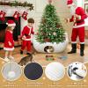 imageOurWarm White Plush Cat Tunnel Bed Under Christmas Tree 95cm Large Cat Tunnel Tree Skirt Xmas Decor with 11 Cat Toys Cozy Holiday Play ampamp Hideaway for Cats Soft Indoor Cat Activity Center