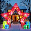imageOurWarm 10FT Christmas Outdoor Inflatable Decoration Giant Pentagram Archway Yard Inflatable Decoration with Built in LED Lights Blow Up Xmas Decor for Lawn Patio Garden Yard Decor