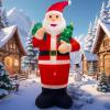 imageOurWarm 14FT Giant Christmas Inflatables Outdoor Decoration Santa Claus Christmas Blow Ups with Gift Bag Christmas Tree and LED Lights Xmas Decor Outdoor for Outside Garden Lawn Holiday Party