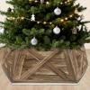 imageOurWarm 31 inch Christmas Tree Collar Large Hexagon Fabric Tree Ring Collapsible Trees Skirt Rustic DoubleSided Christmas Trees Box Base for Home Festive Xmas Decorations