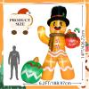 imageOurWarm 14FT Christmas Inflatable Outdoor Decoration Gingerbread Man Giant Gingerbread Inflatables Christmas Decorations Outdoor with 8 LED Christma Blow Ups Outdoor Lawn Yard Decorations