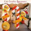 imageOurWarm 6 FT Funny Christmas Inflatables Outdoor Gingerbread Inflatable Decorations Dance Around a Candy Cane Decor Christmas Blow Up Yard Decorations for Lawn Indoor Garden Xmas Decor