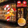 imageOurWarm 6 FT Funny Christmas Inflatables Outdoor Gingerbread Inflatable Decorations Dance Around a Candy Cane Decor Christmas Blow Up Yard Decorations for Lawn Indoor Garden Xmas Decor
