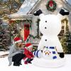 imageOurWarm 6FT Christmas Inflatables Outdoor Decorations Upside Down Inflatable Snowman Outdoor with Builtin LEDs Christmas Blow Up Yard Decorations for Lawn Garden Party Display6FT Snowman