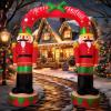 imageOurWarm 8FT Christmas Inflatables Outdoor Decorations Large Nutcracker Soldier Archway Blow Up Yard Decorations with LED Lights Giant Inflatable Archway for Outdoor Christmas Holiday Garden Lawn